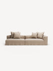 NOMAD - 3 Seat with open end - Left - Brushed Cotton Sandy Beige