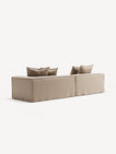 NOMAD - 3 Seat with open end - Left - Brushed Cotton Sandy Beige