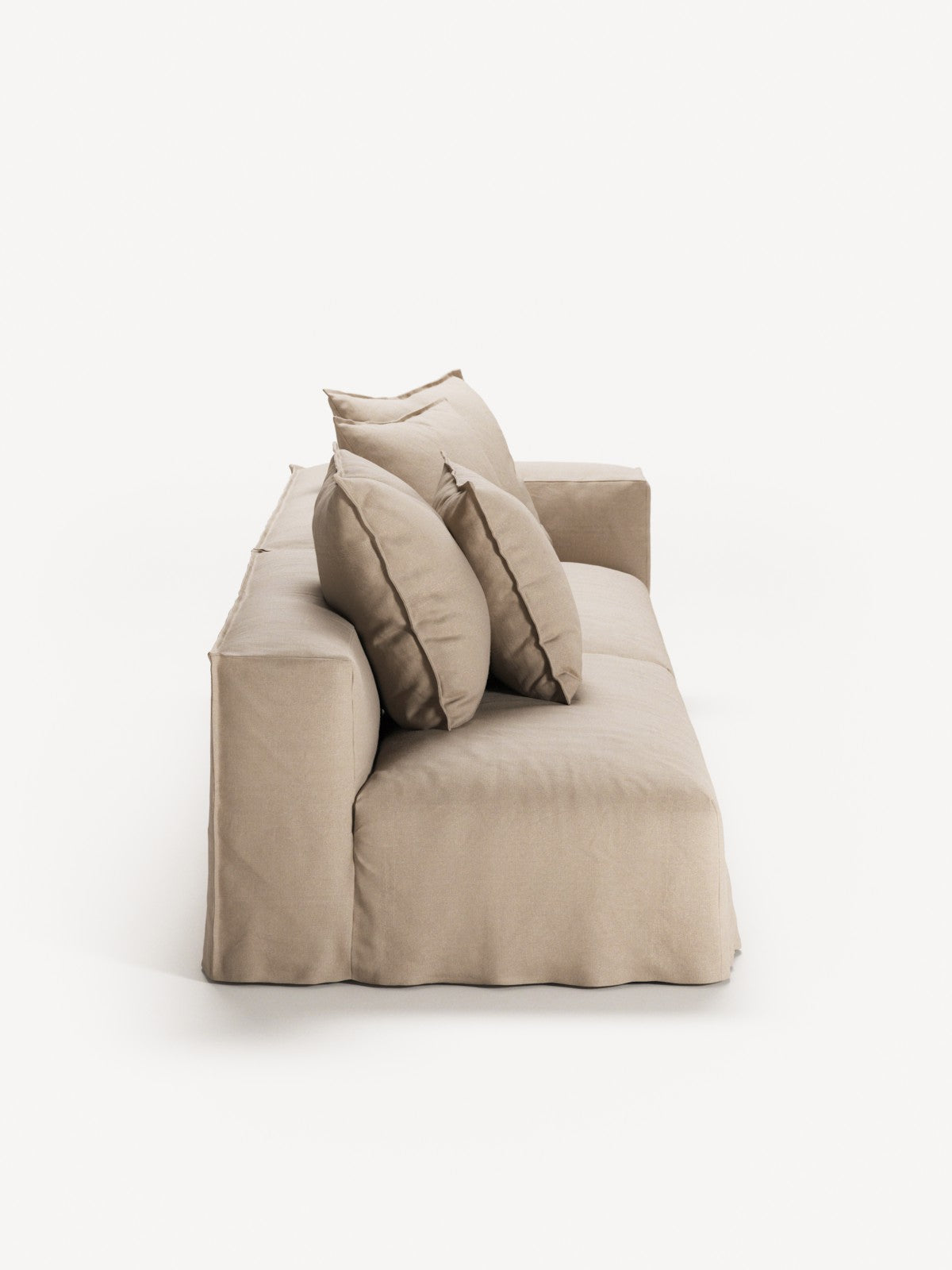 NOMAD - 3 Seat with open end - Left - Brushed Cotton Sandy Beige