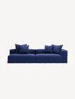 NOMAD - 3 Seat with open end - Left - Brushed Cotton Dark Blue