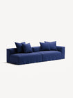 NOMAD - 3 Seat with open end - Left - Brushed Cotton Dark Blue