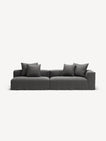 NOMAD - 3 Seat with open end - Left - Brushed Cotton Dark Gray