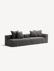 NOMAD - 3 Seat with open end - Left - Brushed Cotton Dark Gray