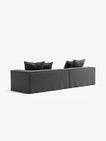 NOMAD - 3 Seat with open end - Left - Brushed Cotton Dark Gray