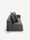 NOMAD - 3 Seat with open end - Left - Brushed Cotton Dark Gray