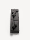 NOMAD - 3 Seat with open end - Left - Brushed Cotton Dark Gray