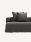 NOMAD - 3 Seat with open end - Left - Brushed Cotton Dark Gray