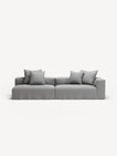 NOMAD - 3 Seat with open end - Left - Brushed Cotton Light Gray