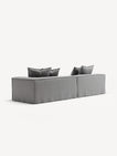 NOMAD - 3 Seat with open end - Left - Brushed Cotton Light Gray