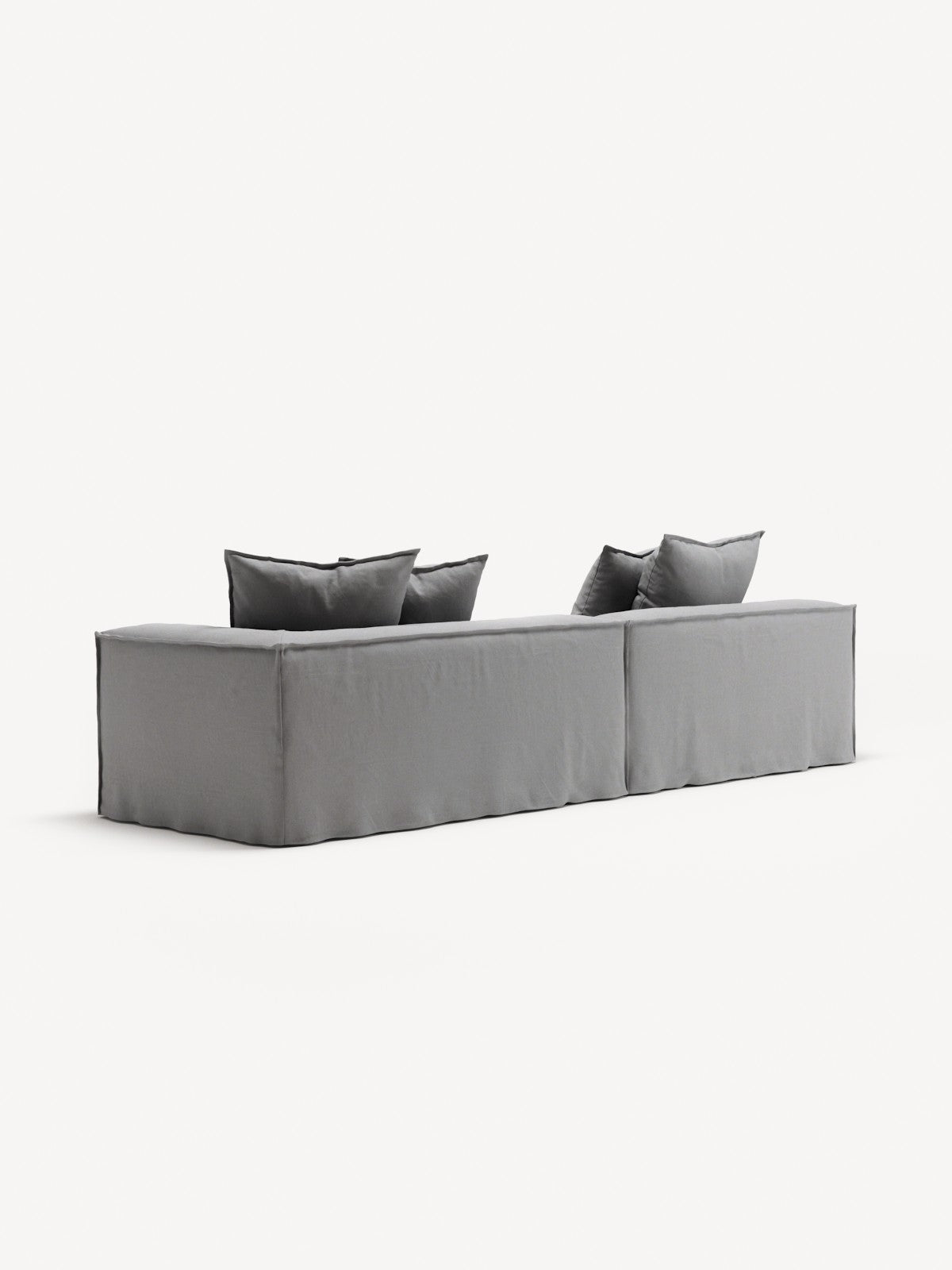 NOMAD - 3 Seat with open end - Left - Brushed Cotton Light Gray