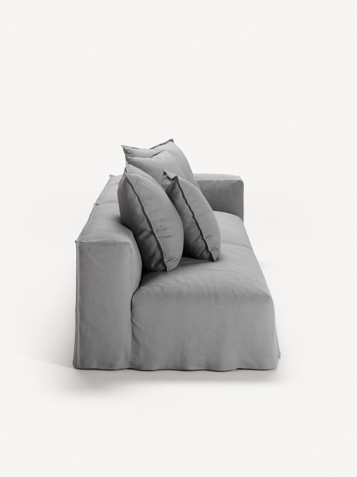 NOMAD - 3 Seat with open end - Left - Brushed Cotton Light Gray