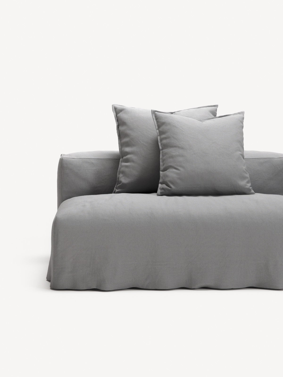 NOMAD - 3 Seat with open end - Left - Brushed Cotton Light Gray