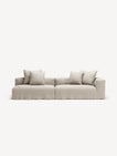 NOMAD - 3 Seat with open end - Left - Pure Linen Off-White
