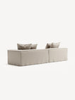 NOMAD - 3 Seat with open end - Left - Pure Linen Off-White