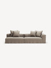 NOMAD - 3 Seat with open end - Left - Pure Linen Pale Gray