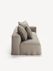 NOMAD - 3 Seat with open end - Left - Pure Linen Pale Gray