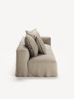 NOMAD - 3 Seat with open end - Left - Pure Linen Sandy Beige