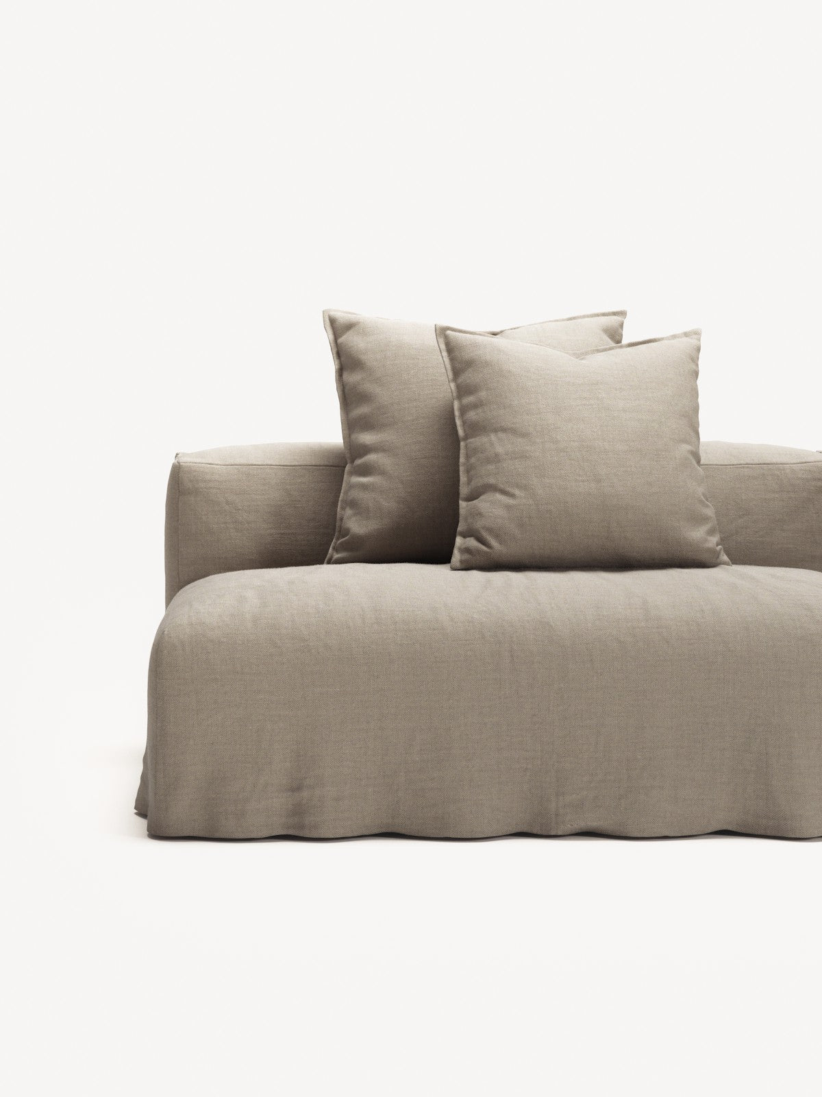 NOMAD - 3 Seat with open end - Left - Pure Linen Sandy Beige