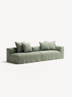 NOMAD - 3 Seat with open end - Left - Pure Linen Vivid Green