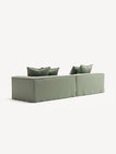 NOMAD - 3 Seat with open end - Left - Pure Linen Vivid Green