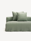 NOMAD - 3 Seat with open end - Left - Pure Linen Vivid Green