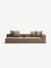 NOMAD - 3 Seat with open end - Left - Pure Linen Natural