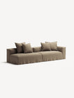 NOMAD - 3 Seat with open end - Left - Pure Linen Natural