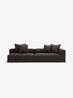 NOMAD - 3 Seat with open end - Left - Pure Linen Truffle Brown