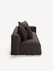 NOMAD - 3 Seat with open end - Left - Pure Linen Truffle Brown
