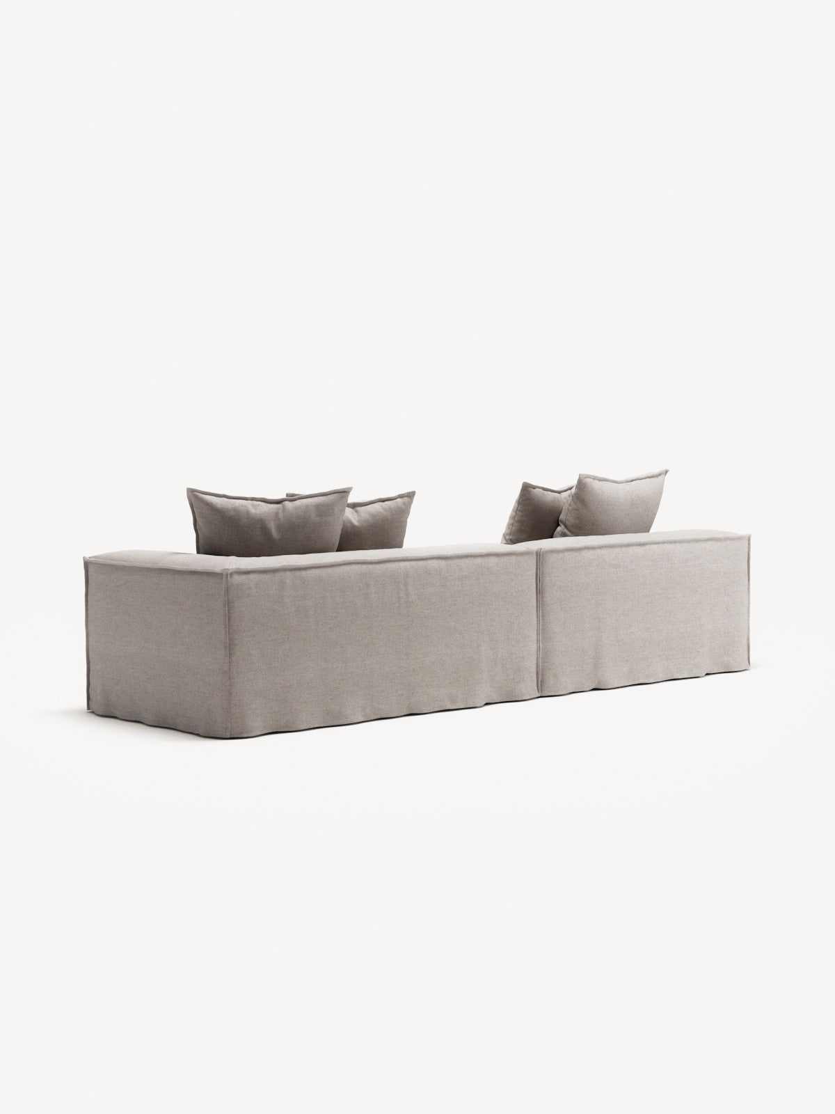 NOMAD - 3 Seat with open end - Left - Textured Blend Beige