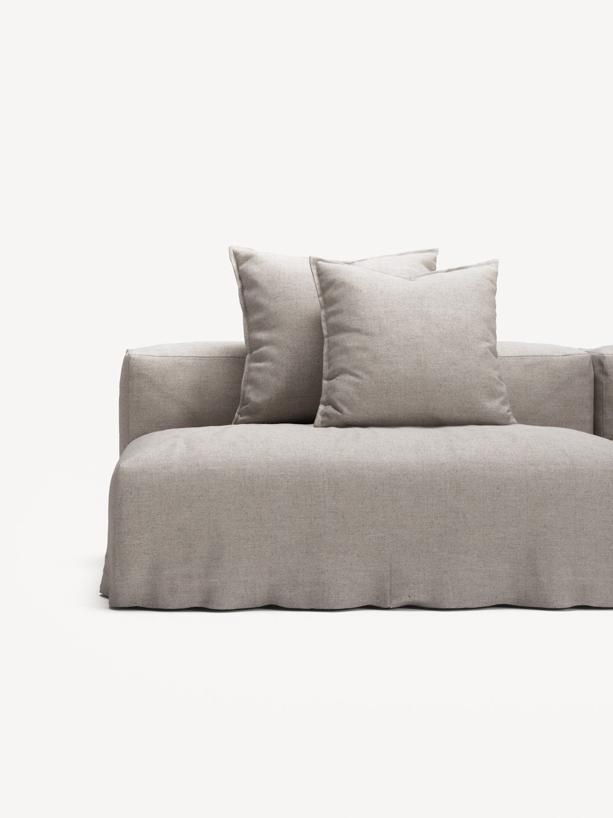 NOMAD - 3 Seat with open end - Left - Textured Blend Beige