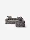 NOMAD - 4 Seat Corner - Left - Chenille Jacquard Zebra Black White