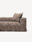 NOMAD - 4 Seat Corner - Left - Chenille Jacquard Zebra Brown White