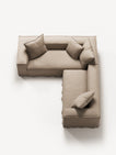 NOMAD - 4 Seat Corner - Left - Brushed Cotton Sandy Beige