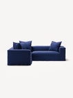 NOMAD - 4 Seat Corner - Left - Brushed Cotton Dark Blue