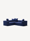 NOMAD - 4 Seat Corner - Left - Brushed Cotton Dark Blue