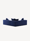 NOMAD - 4 Seat Corner - Left - Brushed Cotton Dark Blue