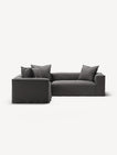 NOMAD - 4 Seat Corner - Left - Brushed Cotton Dark Gray