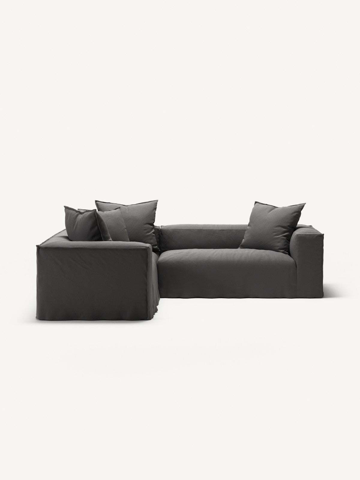 NOMAD - 4 Seat Corner - Left - Brushed Cotton Dark Gray