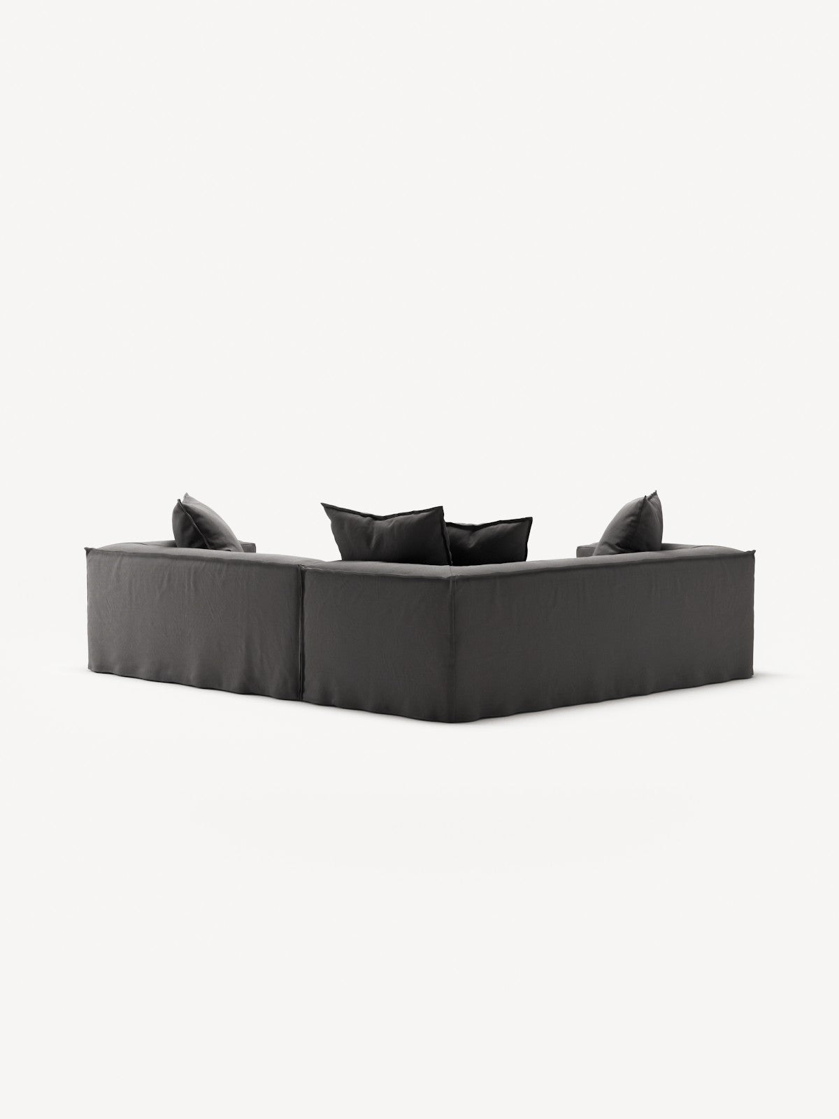NOMAD - 4 Seat Corner - Left - Brushed Cotton Dark Gray