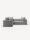 NOMAD - 4 Seat Corner - Left - Brushed Cotton Light Gray
