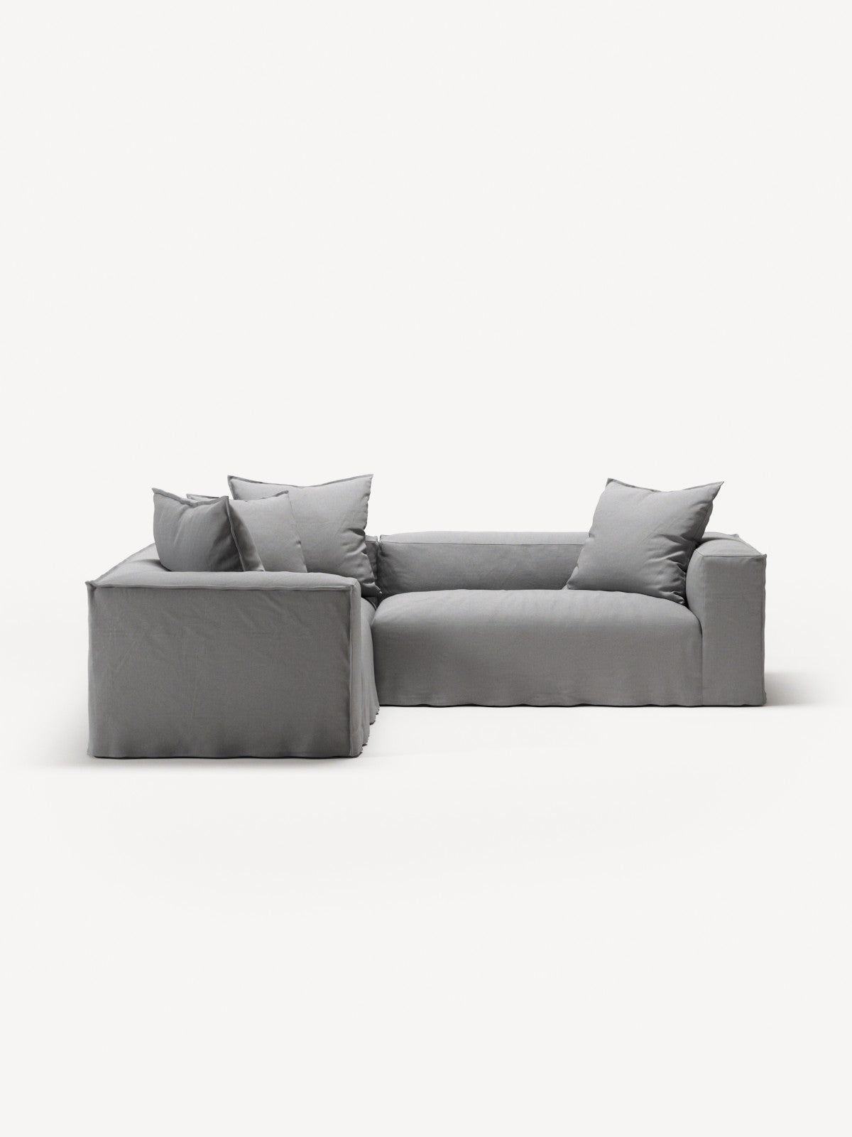 NOMAD - 4 Seat Corner - Left - Brushed Cotton Light Gray