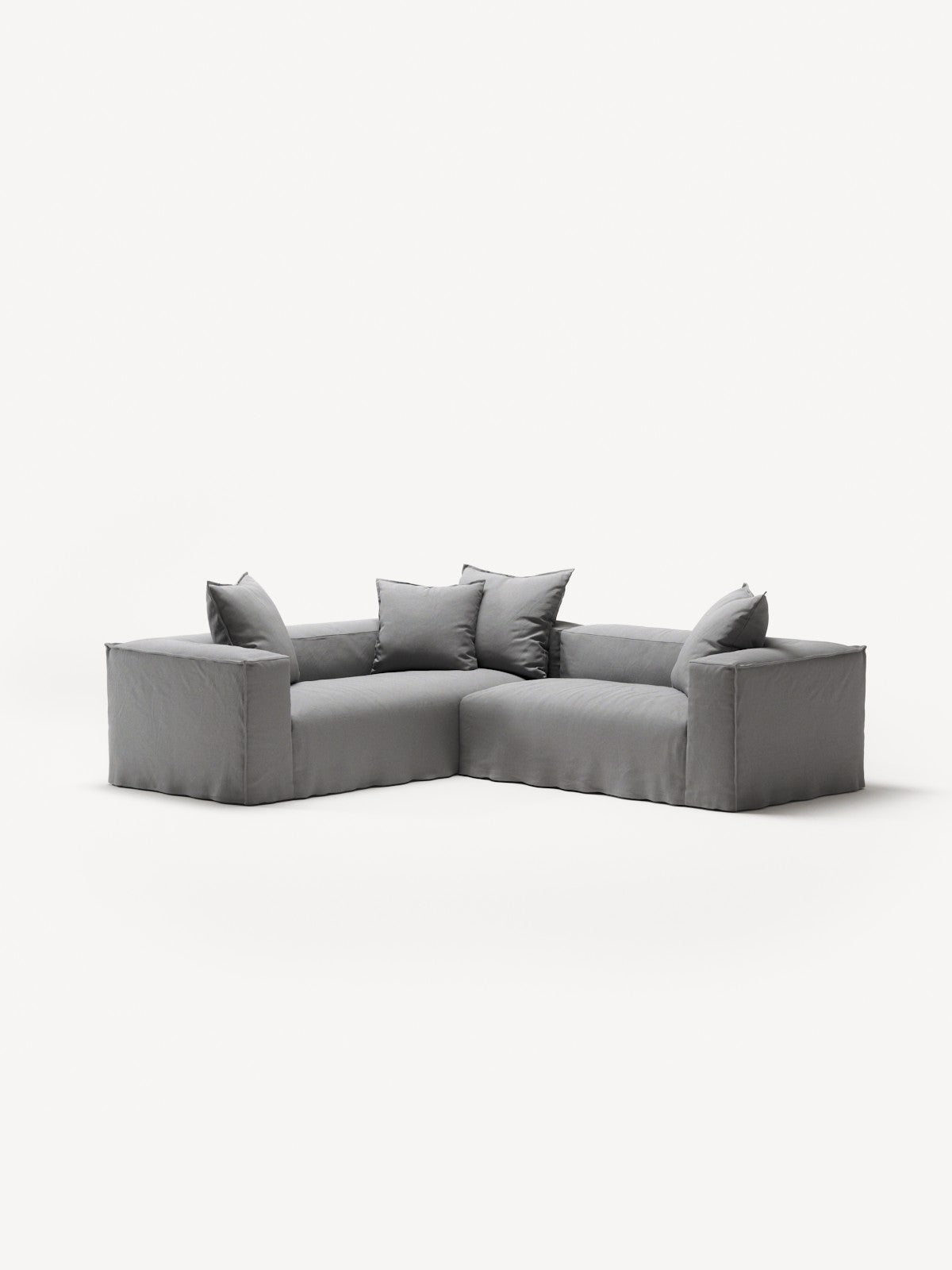 NOMAD - 4 Seat Corner - Left - Brushed Cotton Light Gray