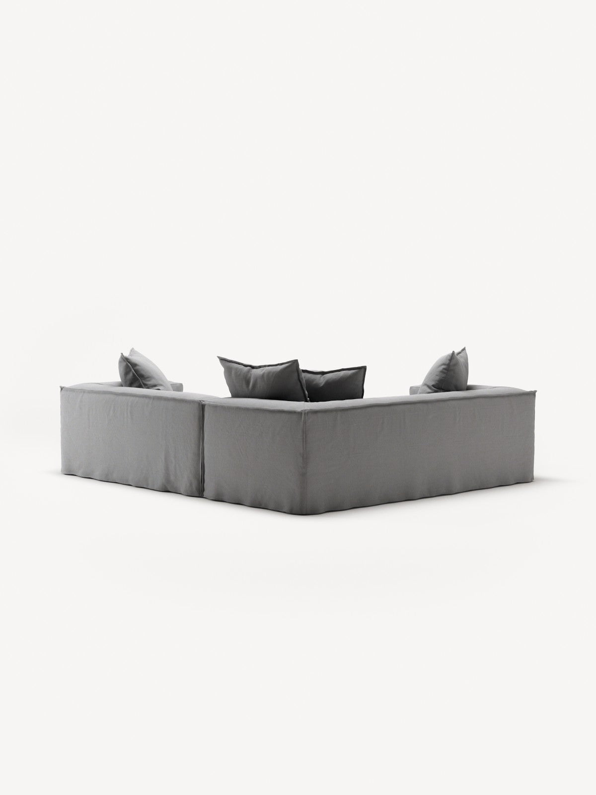 NOMAD - 4 Seat Corner - Left - Brushed Cotton Light Gray