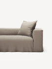 NOMAD - 4 Seat Corner - Left - Pure Linen Pale Gray