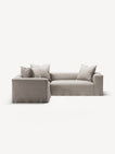 NOMAD - 4 Seat Corner - Left - Textured Blend Beige