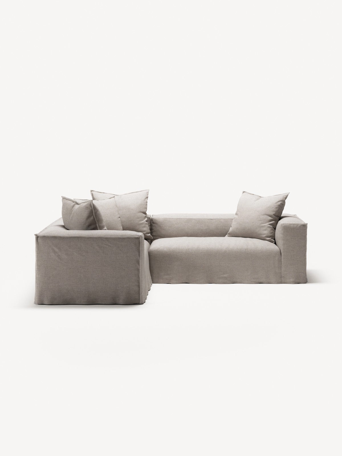 NOMAD - 4 Seat Corner - Left - Textured Blend Beige