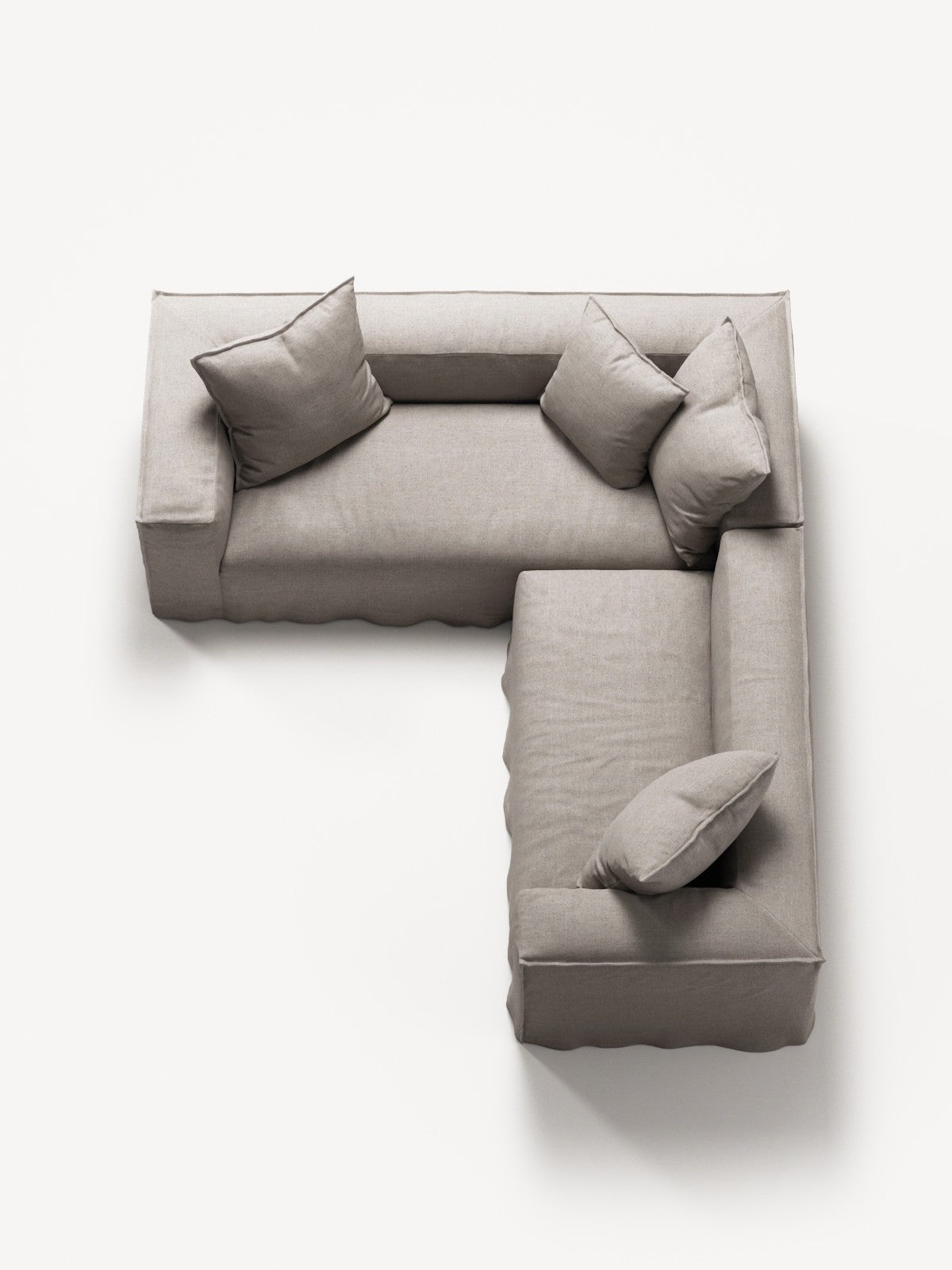 NOMAD - 4 Seat Corner - Left - Textured Blend Beige