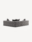 NOMAD - 4 Seat Corner - Right - Chenille Jacquard Zebra Black White