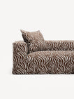 NOMAD - 4 Seat Corner - Right - Chenille Jacquard Zebra Brown White